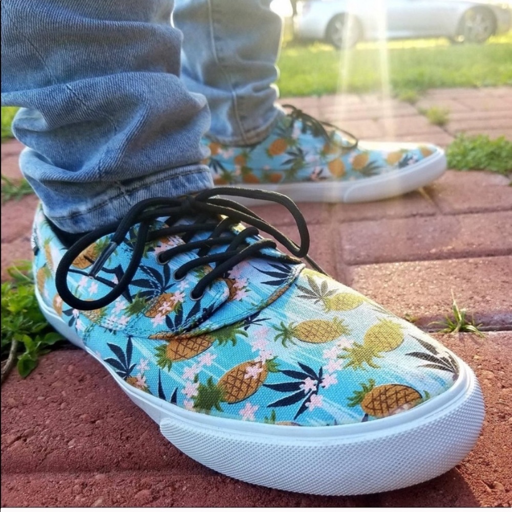 Pineapple Express waterfall flower weed sneakers